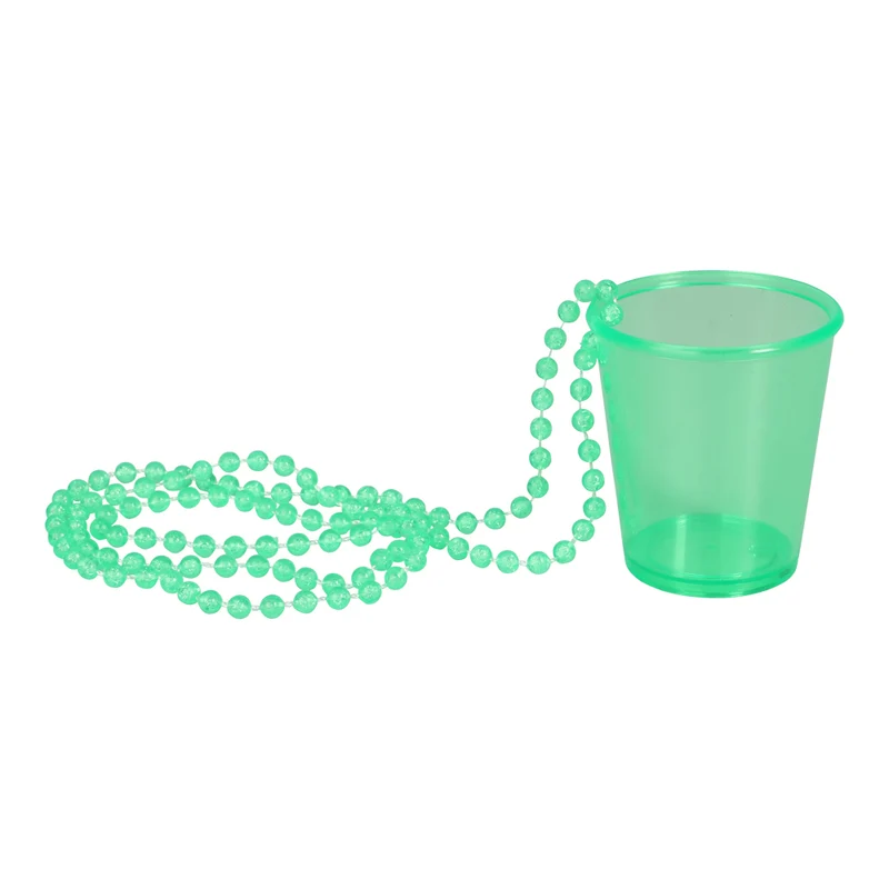 Halskjede shotglass neon grønn