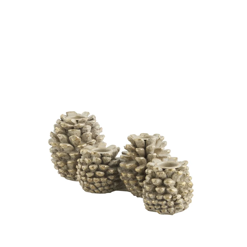Serafina adventsljusstake 8,8 cm. ljust guld
