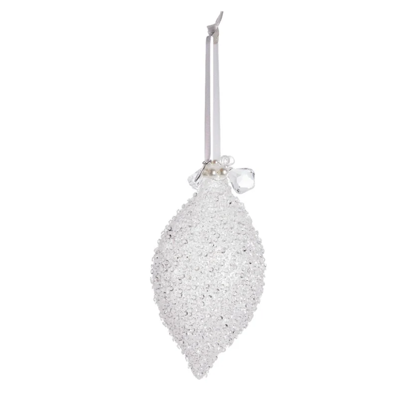 Cristelle julgranshängare 18 cm vit