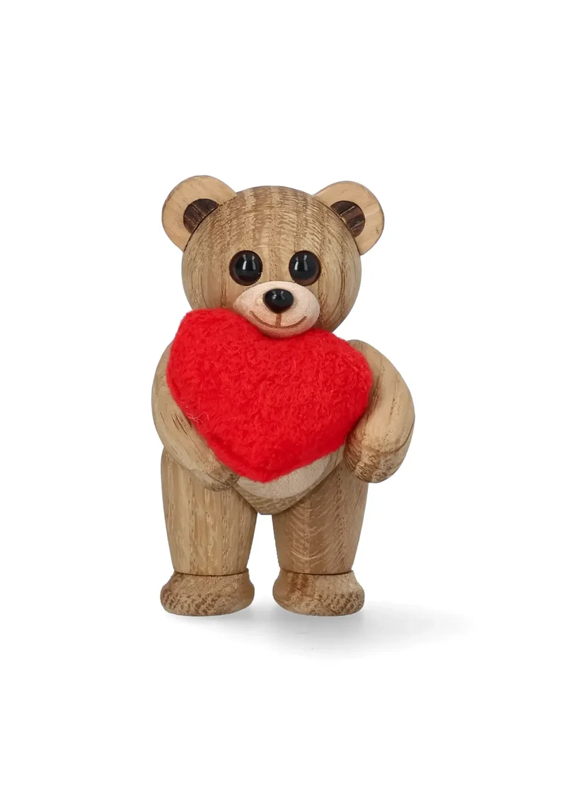 Dekoration Squeeze Teddybjörn med Hjärta Ek