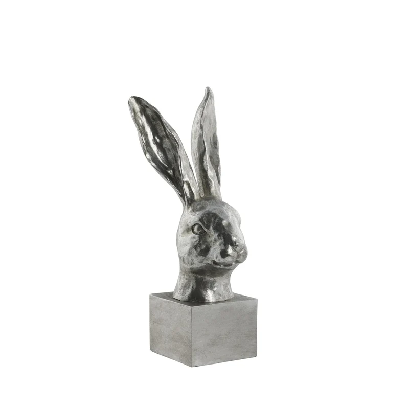 Semina påskharefigur H32,5 cm. Silver