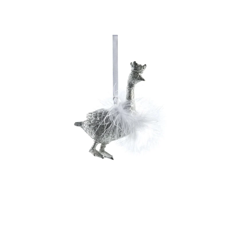 Segilla julgranshängare 11,5 cm antikt silver