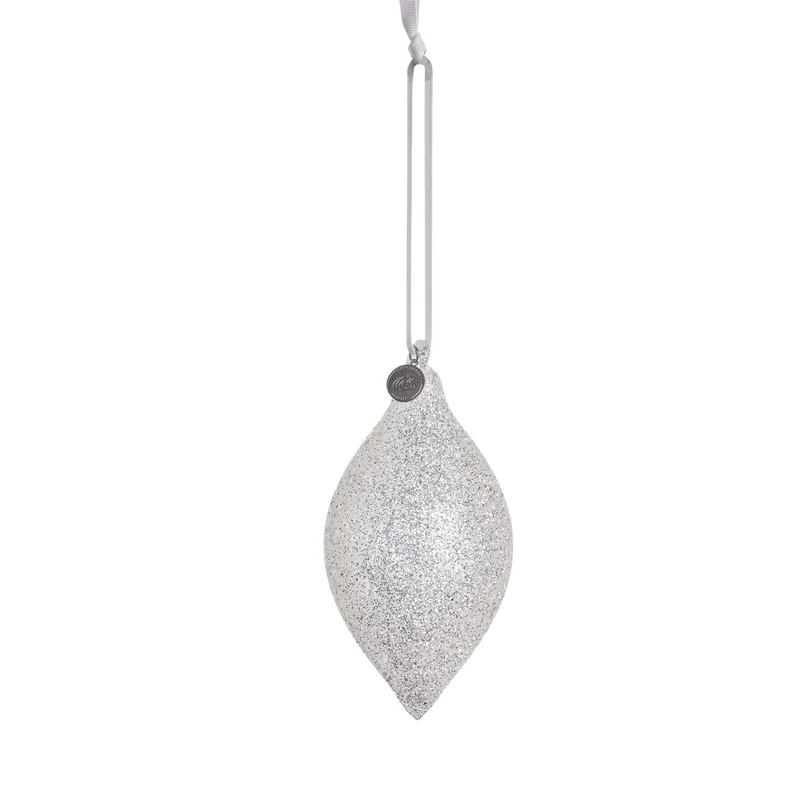 Glitteria julgranshängare 17 cm silver