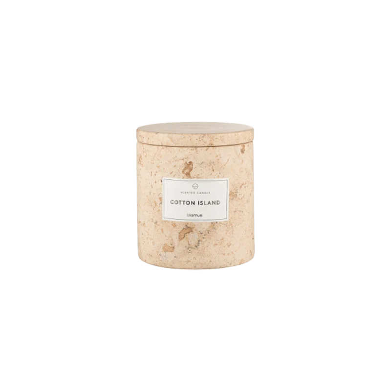 Doftljus Frabli l 10 cm cotton island travertin