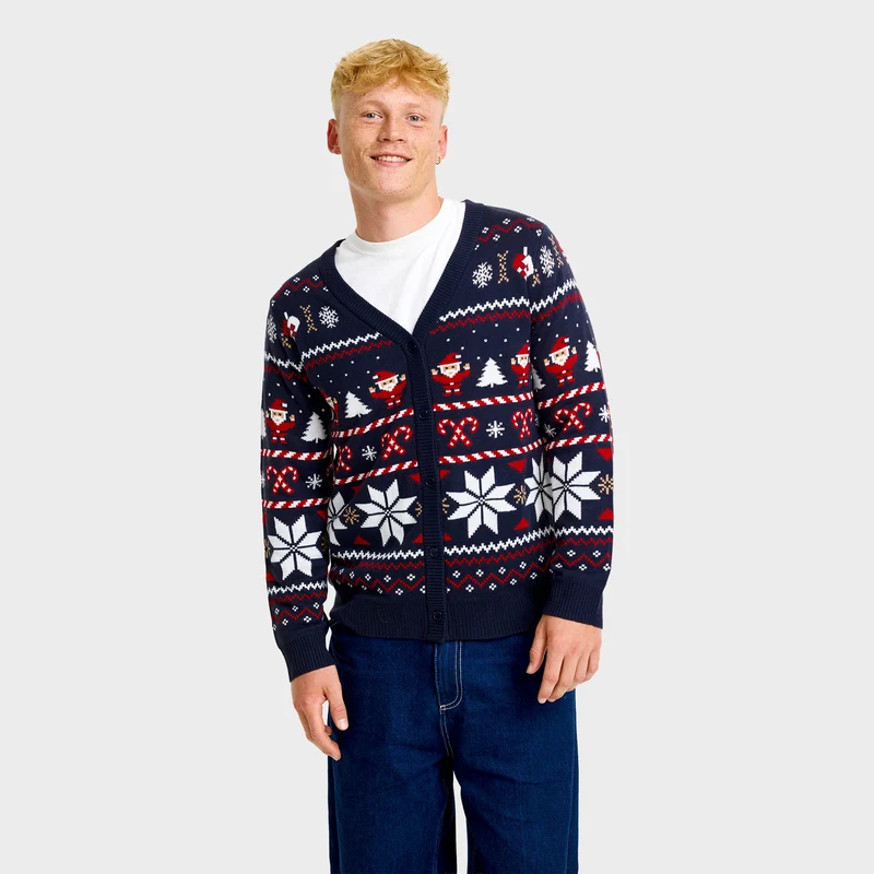 Santa's julecardigan - Herre