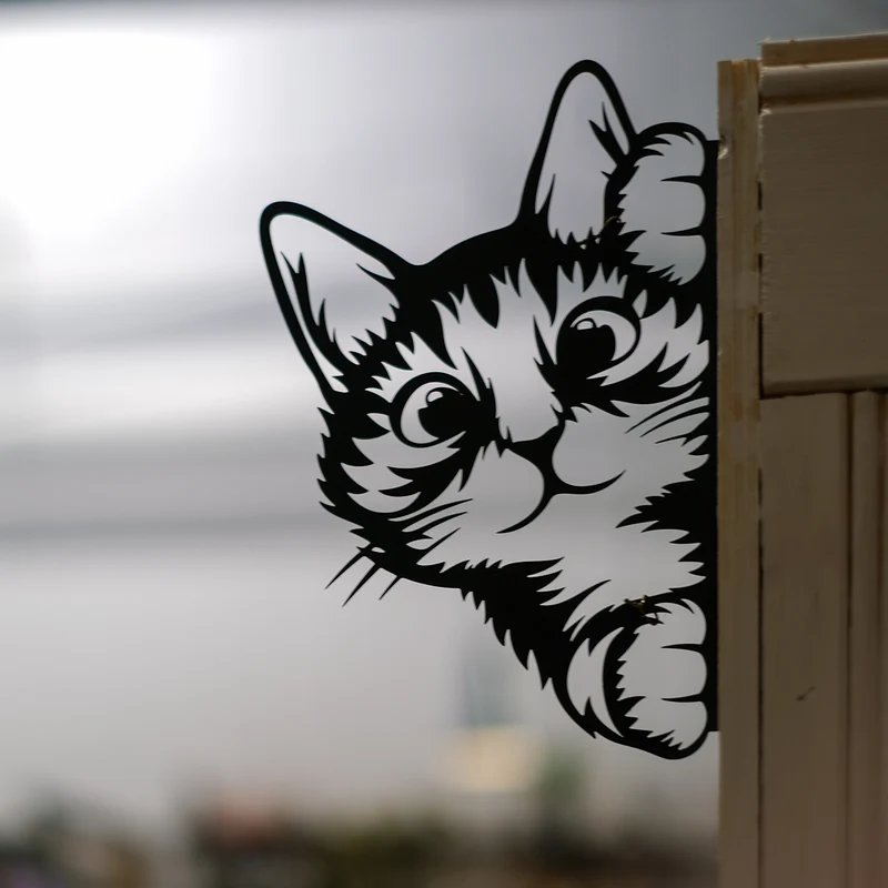 Katt siluett vägg