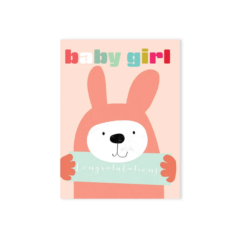Mini Baby Girl New Baby Greetings Card by Kali Stileman Cards