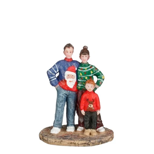 LuVille familj i jultröjor