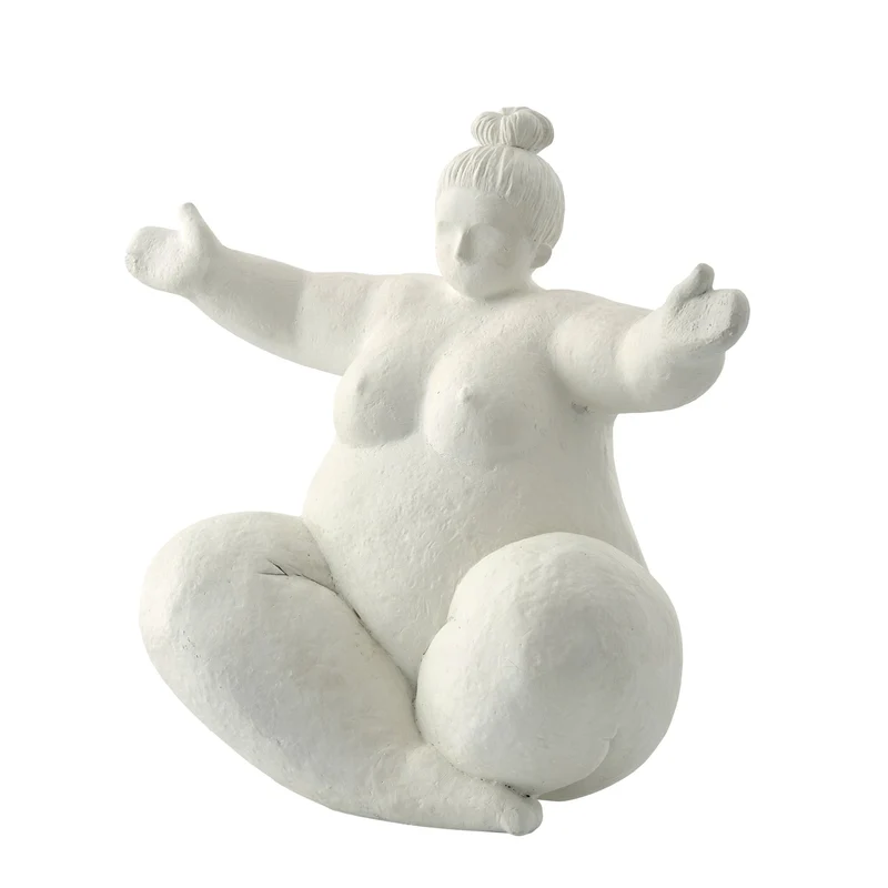 Serafina kvinnogestalt H24 cm. benvit