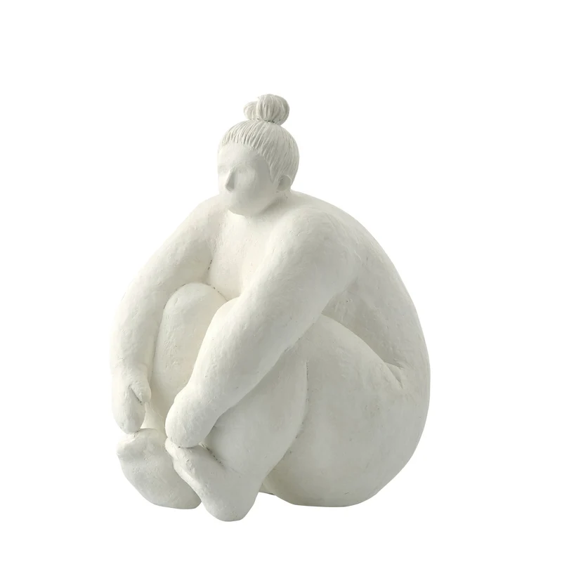 Serafina kvinnogestalt H24 cm. benvit