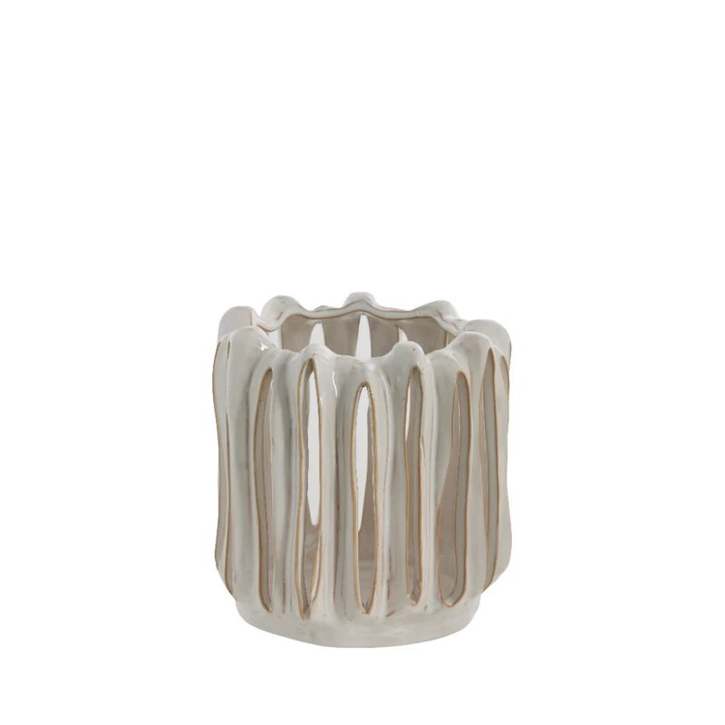 Marlille lykta H16,5 cm. vit