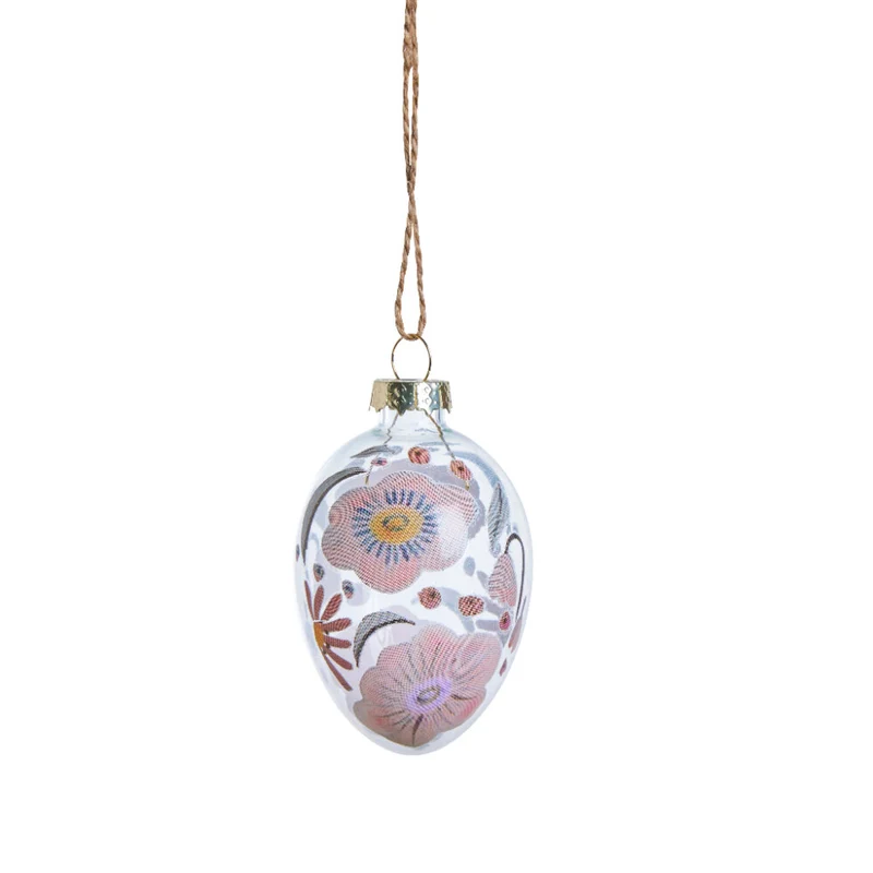Feanne påskdekoration H7 cm. ljusrosa glas