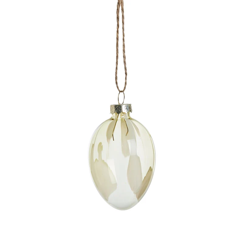 Feven påskdekoration H7 cm. gul glas