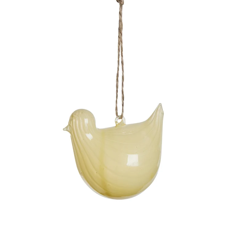 Feya påskdekoration H7 cm. gul glas