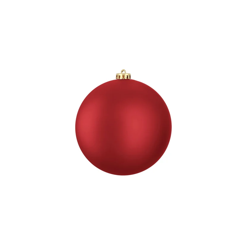 Stor julgranskula matt mörkröd 12 cm i diameter