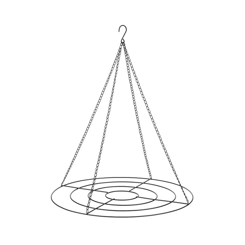 Upphängning till adventskrans, svart, 59 cm i diameter