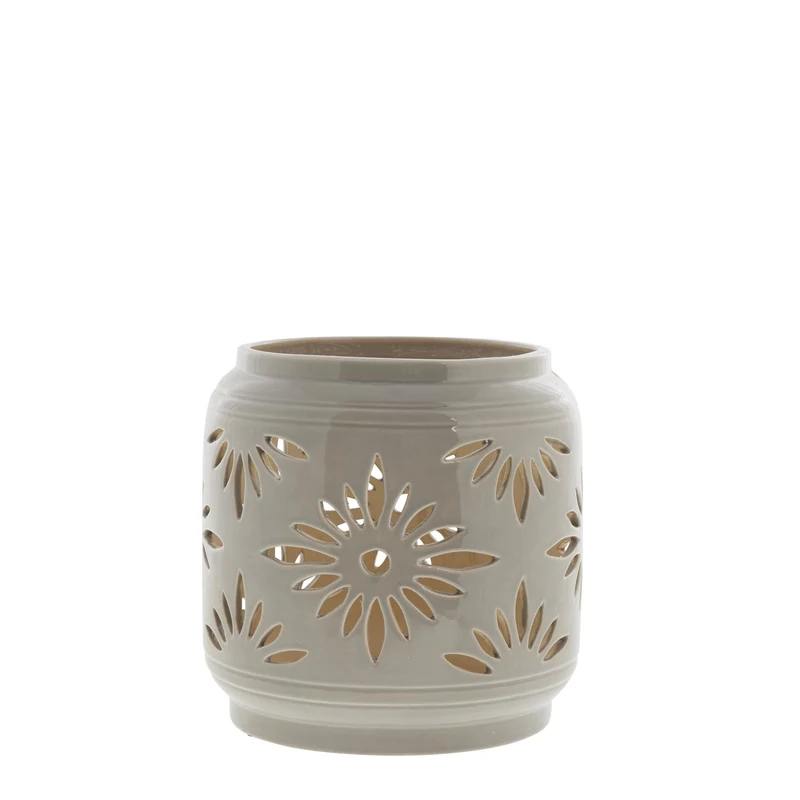 Hilde lykta H25 cm. sand