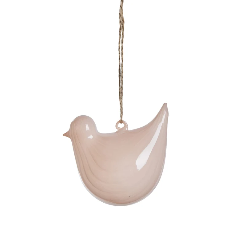 Feya prydnad fågel 7 cm Ros