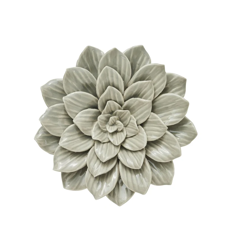 Floria väggdekoration Ø17 cm. sand porselen