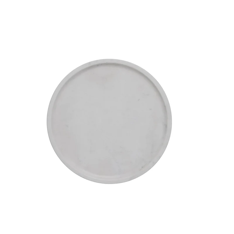 Ellia bricka Ø25 cm. vit marmor