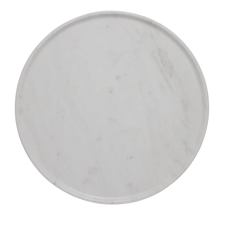 Ellia bricka Ø40 cm. vit marmor