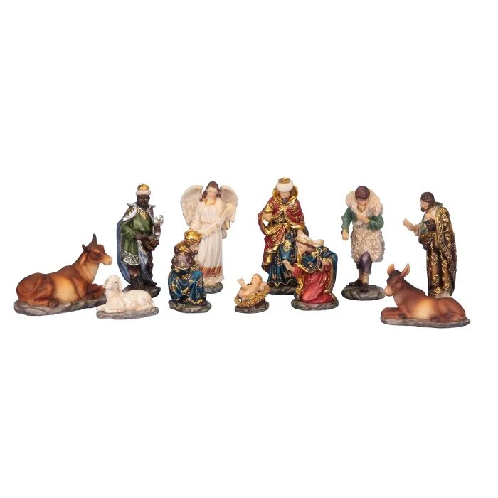 Julkrubbeset med 11 figurer 4 cm – 14,5 cm höga