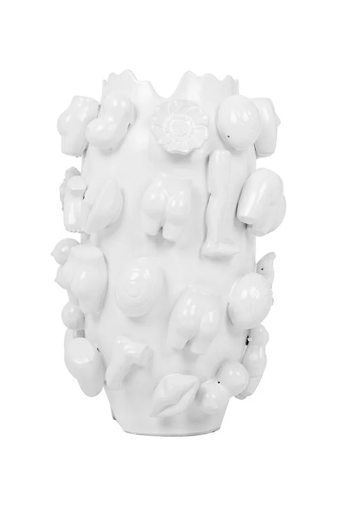 Vas KARE DESIGN - KROPSDELE, 37cm, vit
