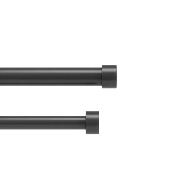 Gardinstång dobbelt UMBRA - CAPPA 168 305 cm, sort