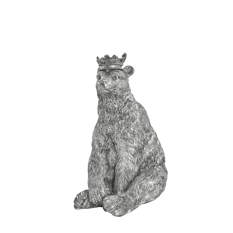 Sebina kunglig isbjörnsfigur 20 cm. antikt silver
