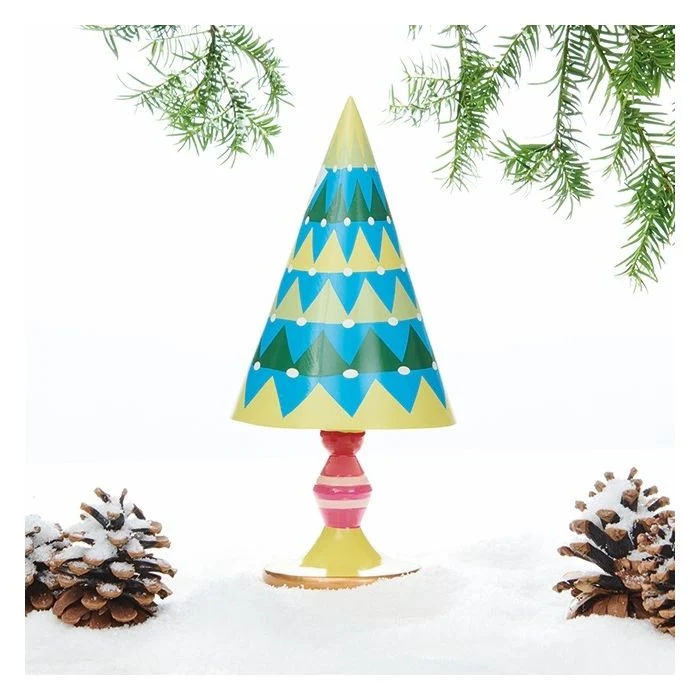 Färgglad julträd 28 cm hög