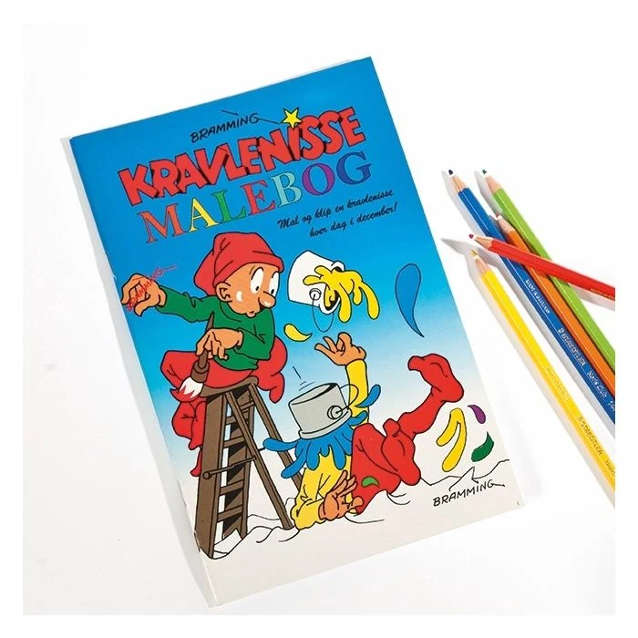 Bramming målarbok med klättrande tomtar
