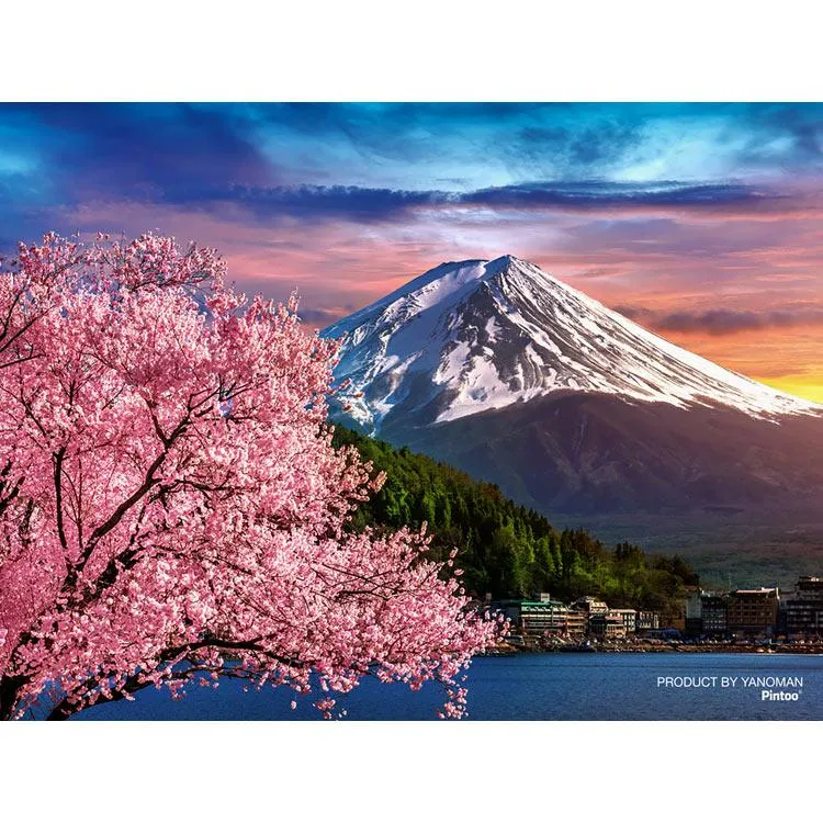 Pussel Körsbärsblomningssäsongen och berget Fuji 150 bitar YAM-2308-54