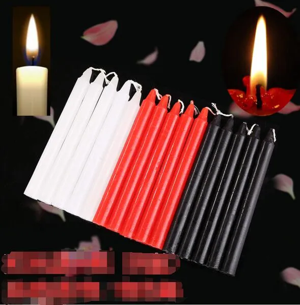 Black Candles Household Lighting Candles Daily Decorate Candle Smoke-free Romantic Wedding Long Pole classic Candles