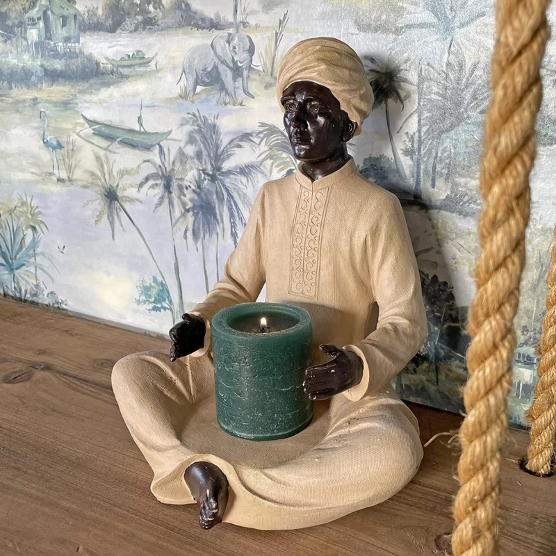 Blockljushållare man med turban