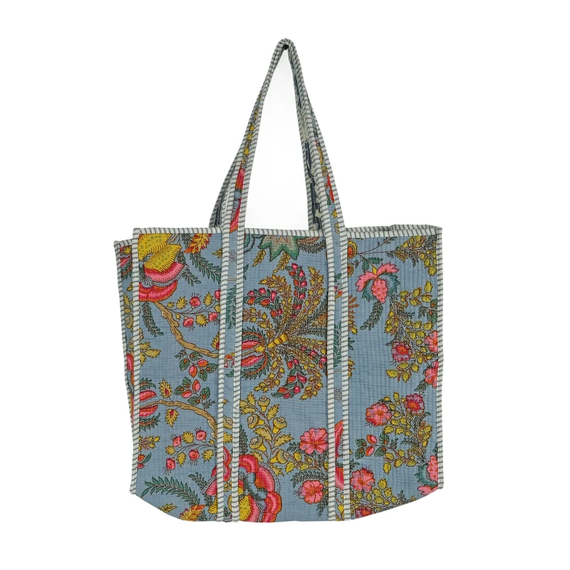 Kantha tygväska - Blue Paradise