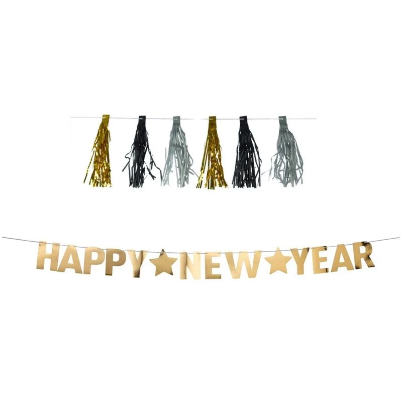 Happy New Year girlander sett