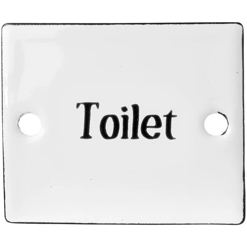 Emaljskylt för toalett