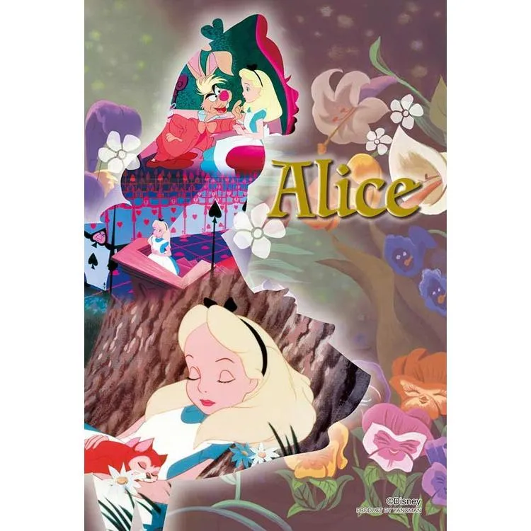 Pussel Silhuett Memory - Alice Alice i Underlandet 70 bitar YAM-97-279 YANOMAN