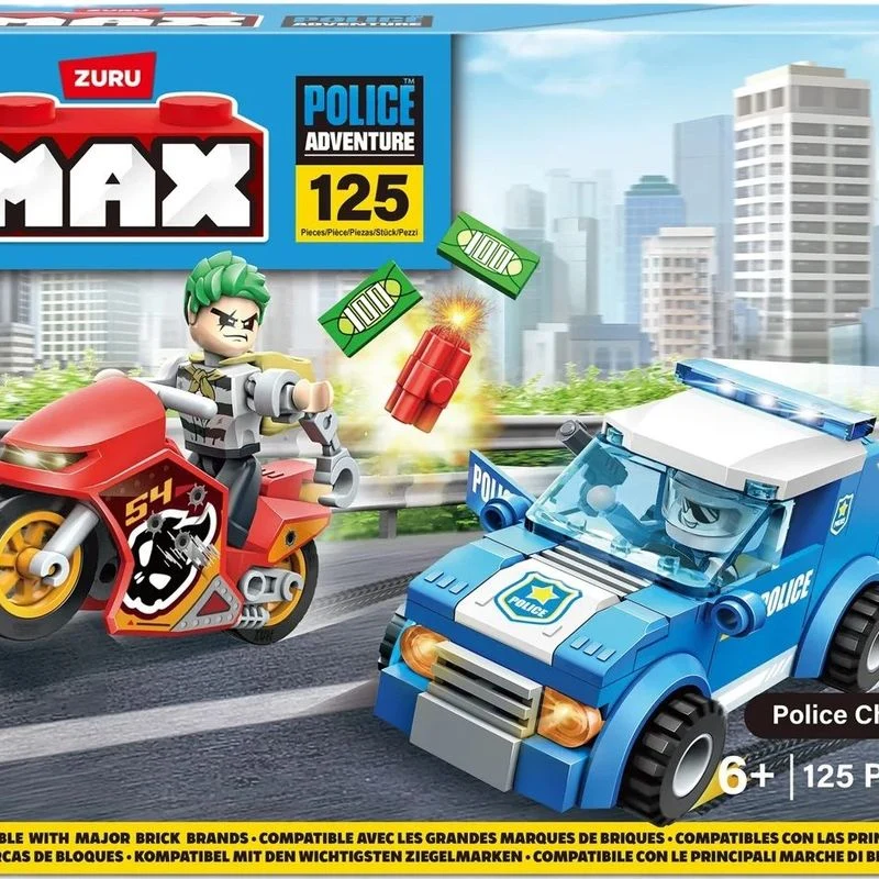 Byggesett City Police 125deler | Zuru Max