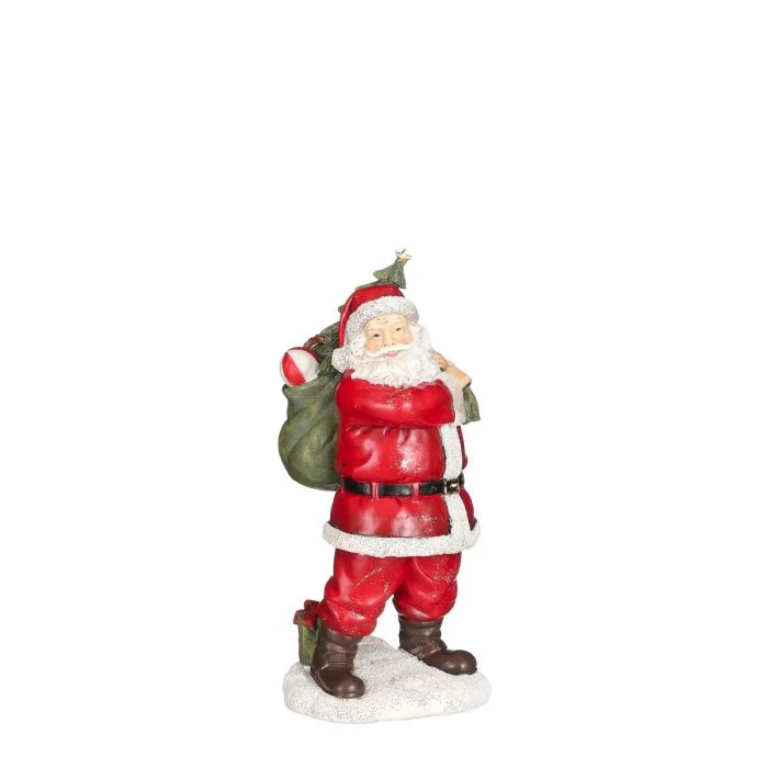 Jultomten med presentpåse 22 cm hög