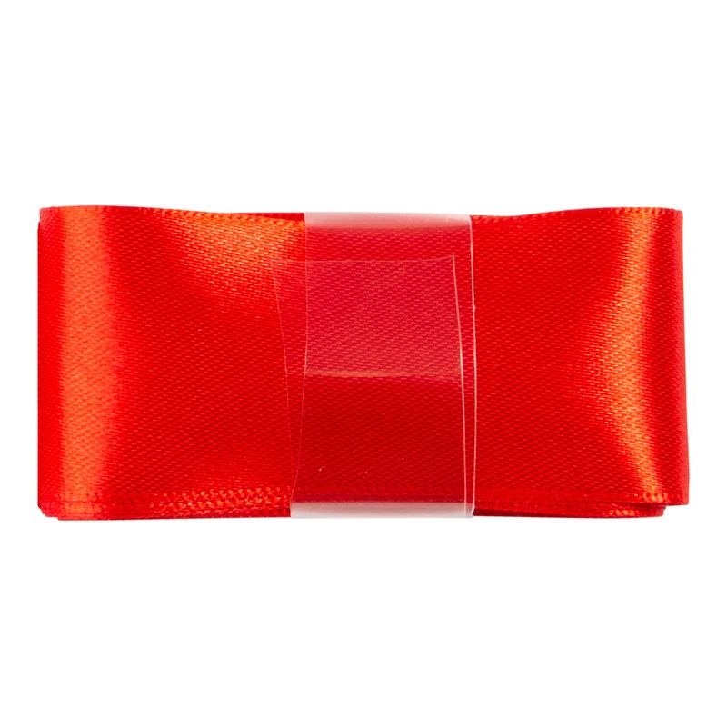 Rött Lucia-sidenband 3,8 CM x 2,5 M