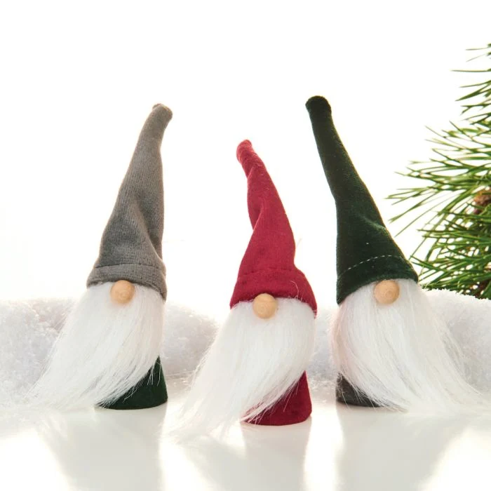 Tomtenissar i velour 3-pack