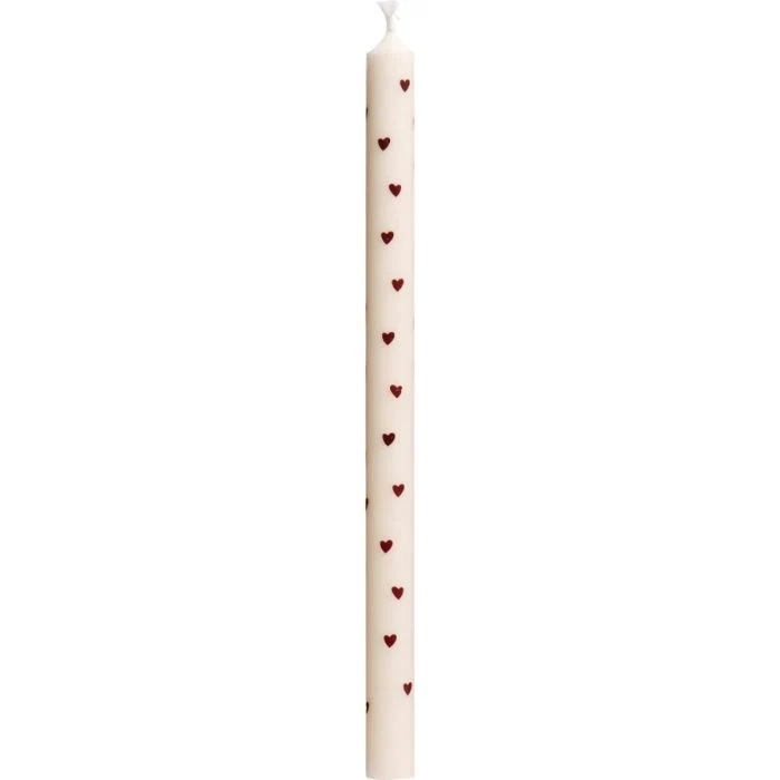 Smala ljus med bruna hjärtan 5-pack
