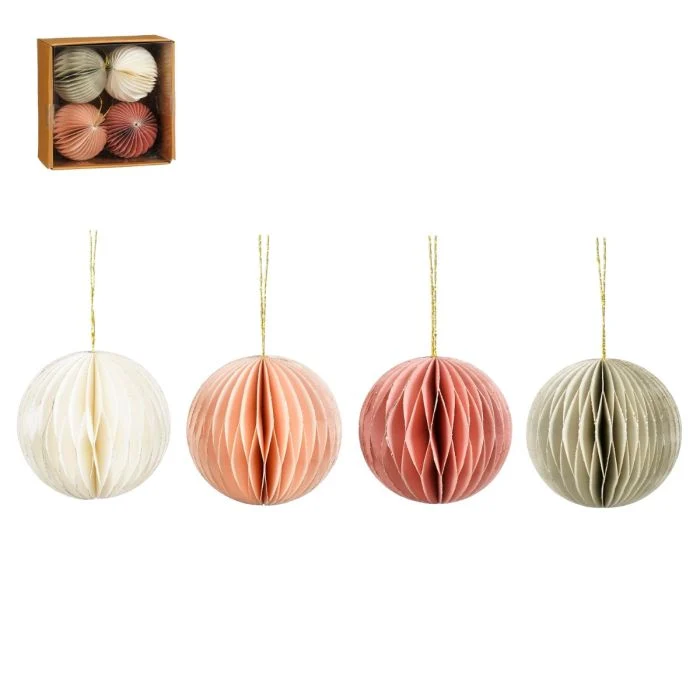 Pappersdekorationer runda 4-pack