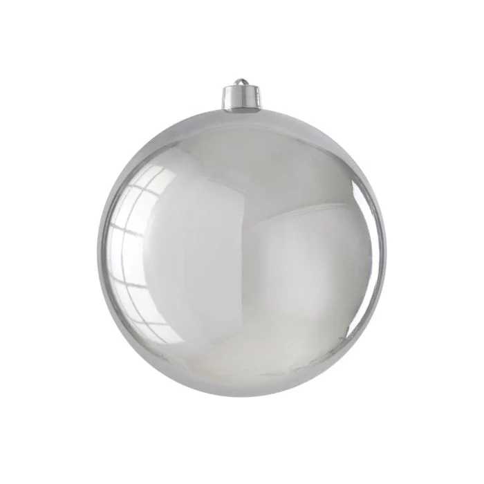Stor julkula blank silver 25 cm i dia