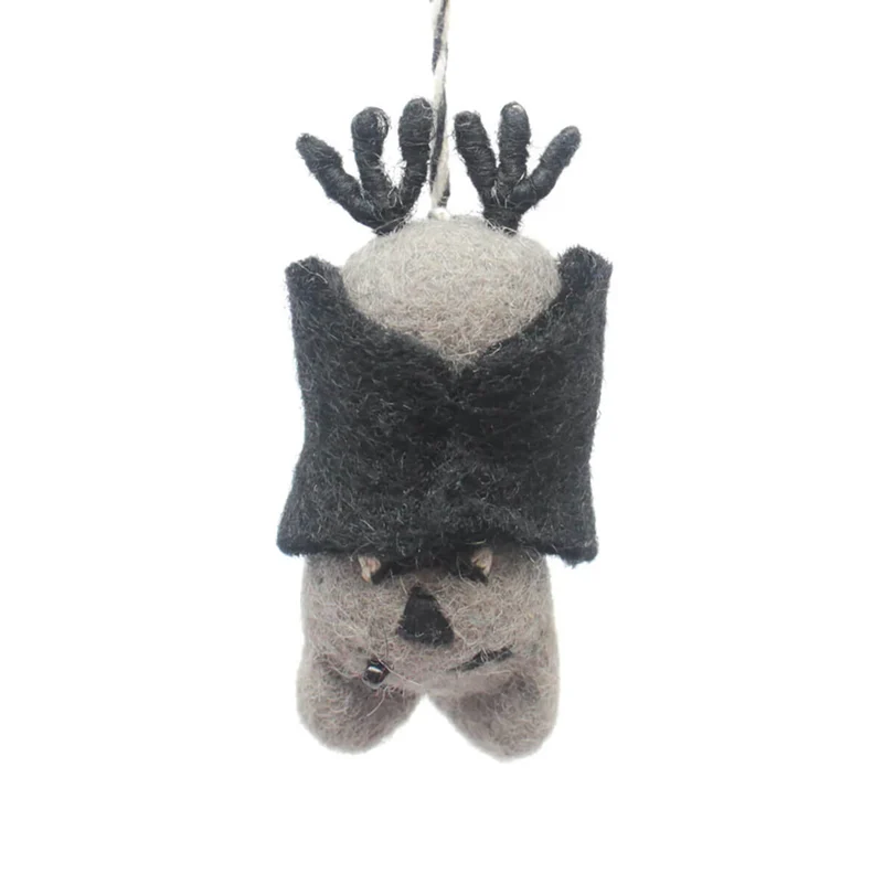 Mini Sleeping Bat Hanging Halloween Decoration by Amica