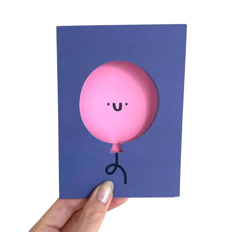 Balloon Birthday Greetings Card by Rumble Cards