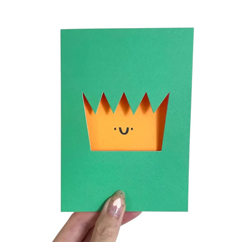Crown Greetings Card by Rumble Cards