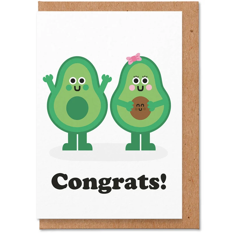 Avocado Baby Greetings Card by Studio Boketto