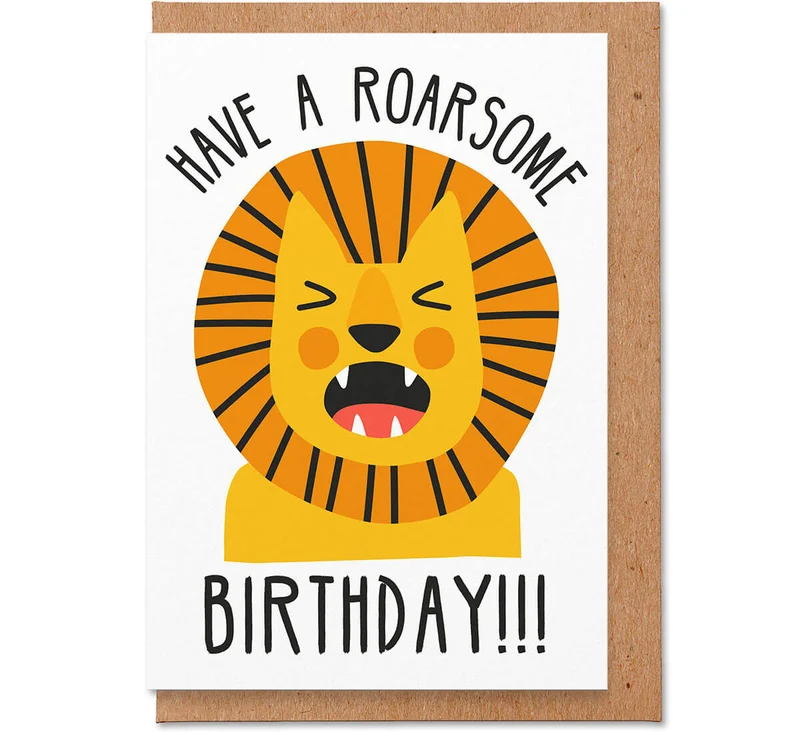 Roarsome Birthday Greetings Card by Studio Boketto